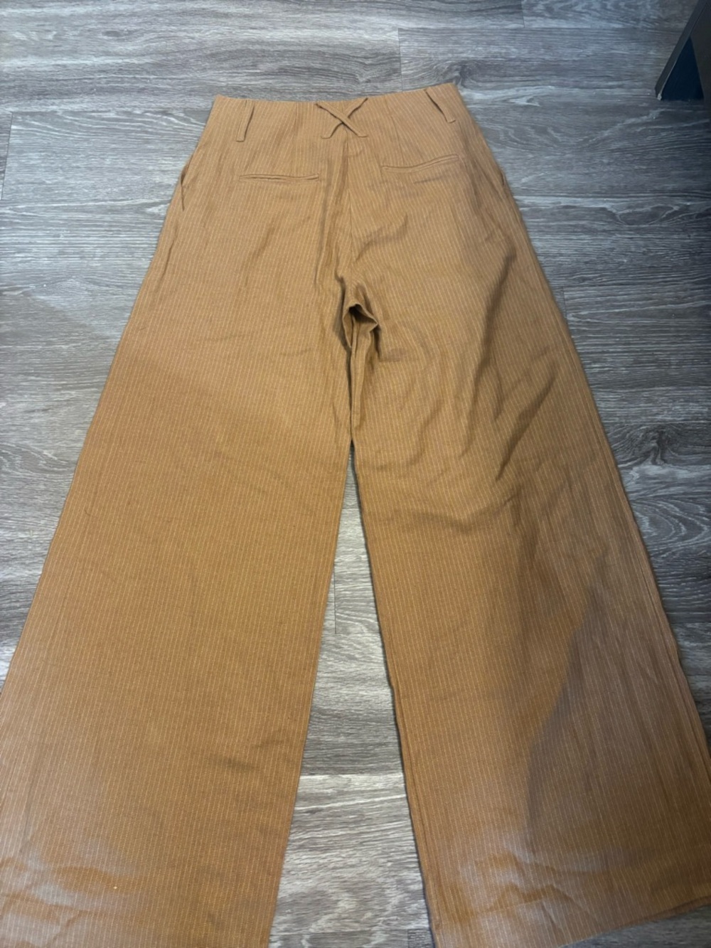 Sloane & Co. Brown Pinstripe Vest and Wide-Leg Pants - Picture 2 of 7